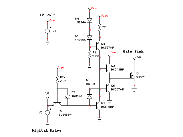 ... the drain connected to the paralleled gates of the main driver mosfets